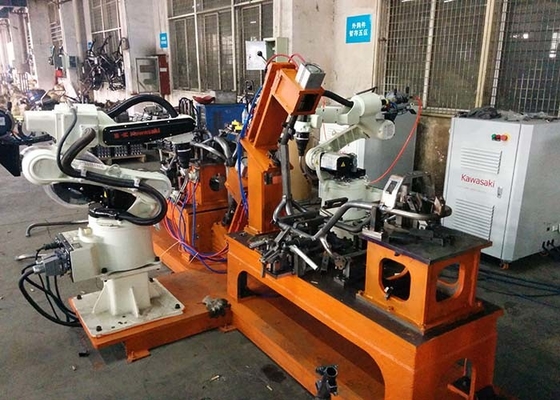 Roboter-Schweißsysteme für Elektrofahrräder / Motorradrahmen RWS-Serie Robotik-Schweißstation mit 6-Achsen-Kawasaki-Roboterarm